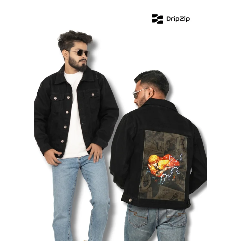 Black Denim Jacket - Zenitsu